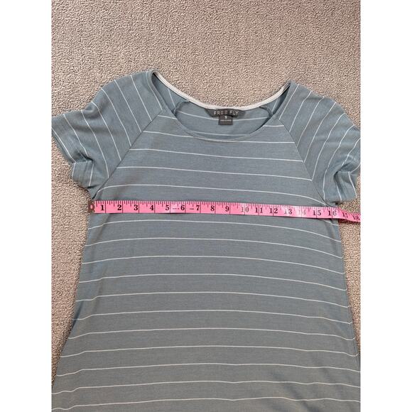 Free Fly Apparel Dockside Striped T-Shirt Dress Bamboo Casual Leisure Small - Picture 4 of 7